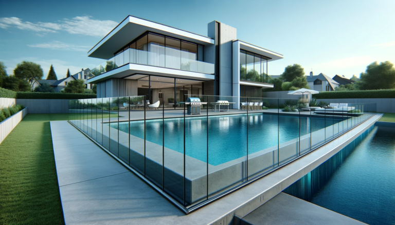 Modern House and Glass Pool Fence